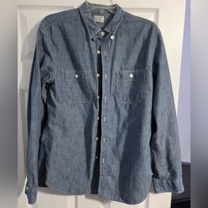 Men's JCREW CHAMBRAY MEDIUM Blue Denim Shirt